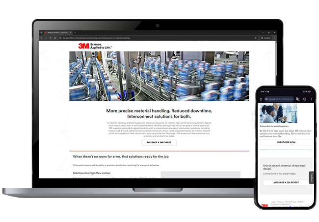 3M website on screen on an open laptop and mobile phone.