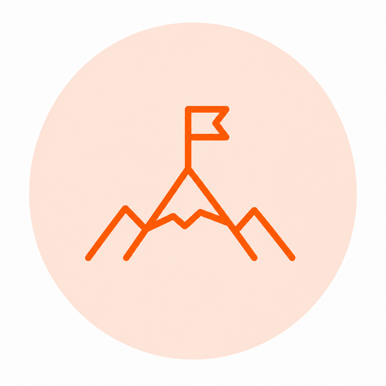 icon of mountains representing challenge